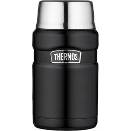 THERMOS Stainless King: контейнер для їжі з нержавіючої сталі, вакуумна ізоляція, 680 мл, матовий чорний