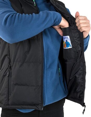 Чоловіча жилетка Trespass Casp, посилена, тепла, сіра (fint), чорна (5XL)