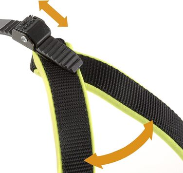 Шлейка для собак Ferplast Agila Fluo 3, неонове зелений, розмір 3, 37-57 см