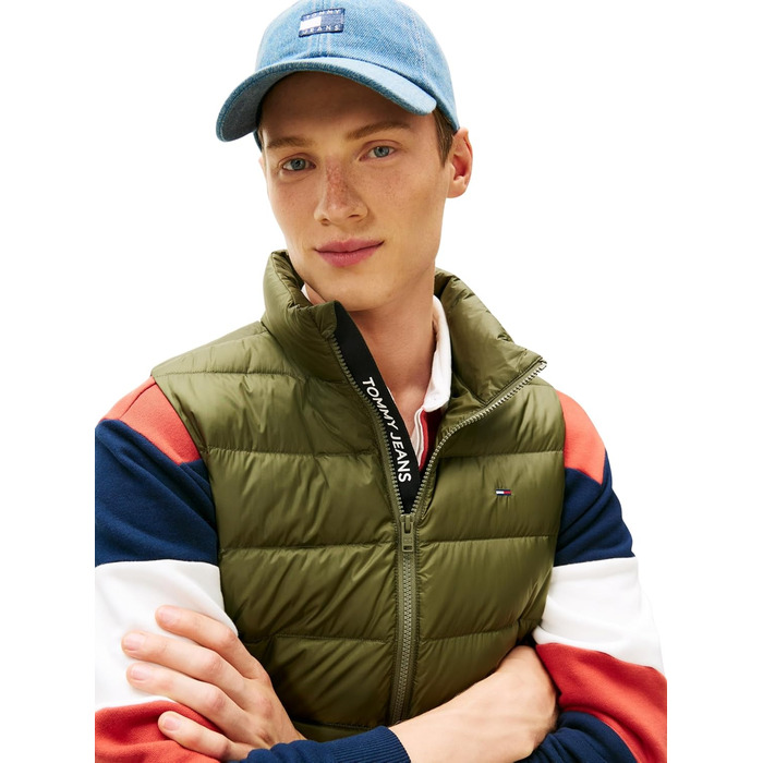 Жилет Tommy Jeans чоловічий, утеплений, темно-синій (Dark Night Navy), великий розмір 3XL, колір GREEN (Dark Greenery)