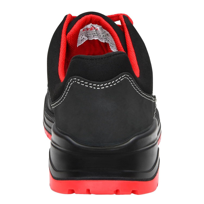 Робочі черевики ELTEN MAVERICK чорно-червоні Low ESD S3 для чоловіків, шкіряні, зі сталевим підноском, легкі, спортивні, розмір 44 EU