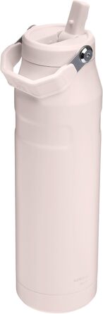 Фляга Stanley Flip Straw 2.0 з трубочкою 1.06L - термофляга, що охолоджує до 17 годин - 4 дні з льодом - BPA-free - без витоку - для тримачів стаканів - придатна для миття в посудомийній машині - Рожевий Кварц 1060 мл