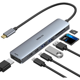 MOKiN USB-C хаб 6-в-1: HDMI 4K, 2xUSB 3.0, USB 2.0, SD/MicroSD, для MacBook, XPS та інших пристроїв