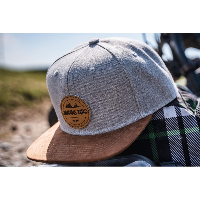 Кепка бейсболка Jumping Bird для чоловіків • Зручна snapback кепка для активного відпочинку • Регульований розмір, легко миється, світло-сіра