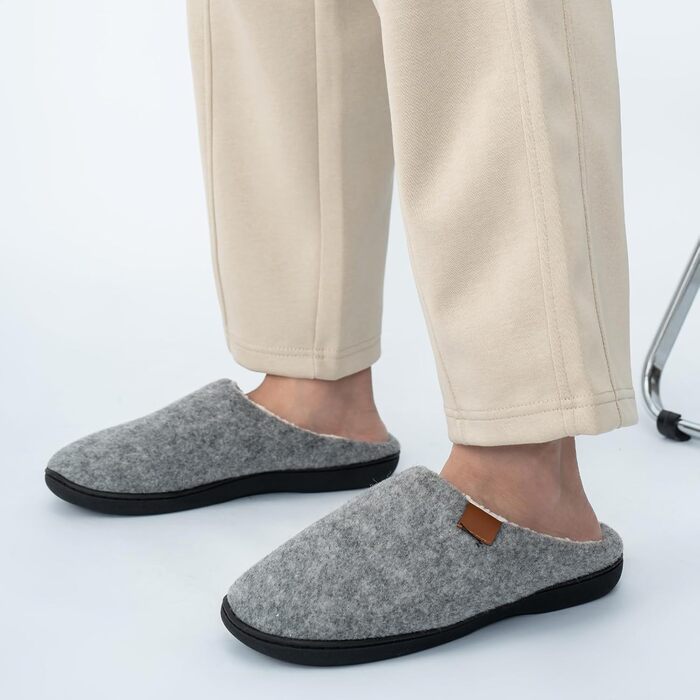 Домашні тапочки Hoefirm для чоловіків, Memory Foam, сірі, 42/43 EU