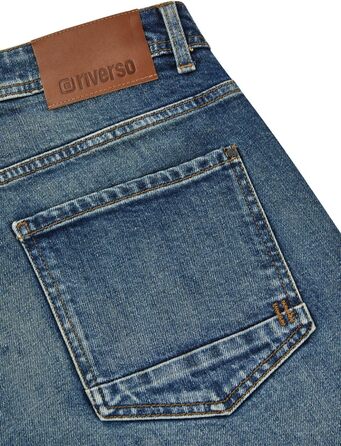 Чоловічі джинси Riverso RIVEddy Regular Fit, еластичні, блакитні/чорні, розміри 29-40, 36W/32L