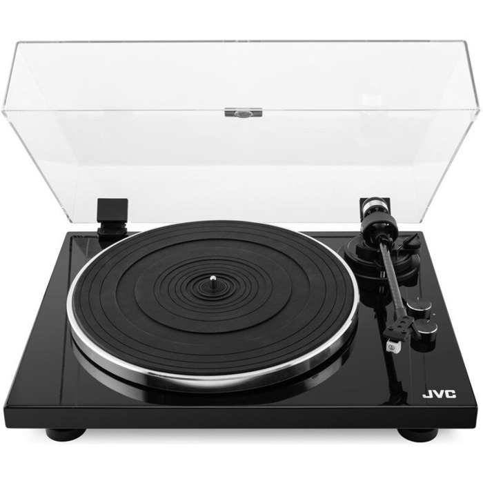 Вініловий програвач JVC AL-E534B, чорний, ручний, пасовий привід
