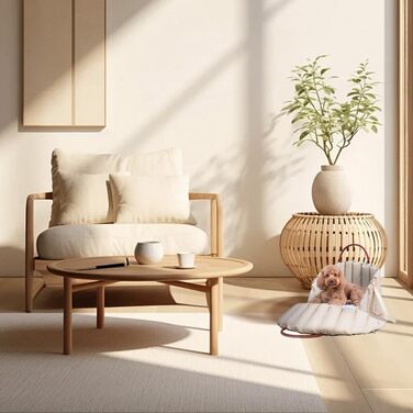 Автомобільний собачий лежак-сидіння для собак маленьких порід, 55x42x42 см, світло-хакі