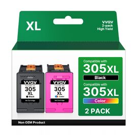 Комплект картриджів VVQV 305 XL (чорний та кольоровий) для принтерів HP DeskJet 2700, 2800, 4100, 4200 та HP Envy 6000, 6400 (2 шт.)
