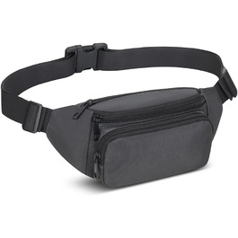 Поясна сумка на пояс для чоловіків та жінок, спортивна, для подорожей, прогулянок з собакою, на вулицю (сіра)