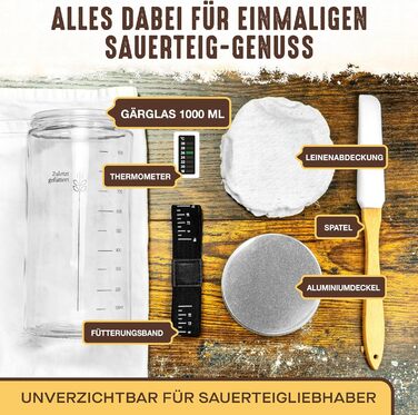 Датський вінчик для тіста - високоякісний вінчик для випічки, міксер для тіста, датський вінчик для хліба (1000 мл набір для закваски)