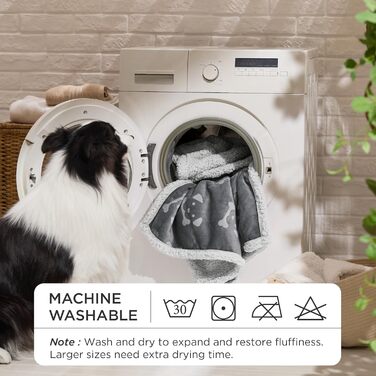 Водонепроникний коврик для собак BEDSURE великих порід - 127x102 см, миючий, з Sherpa Fleece, для захисту дивану, коврик для котів, сірий