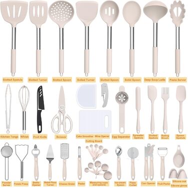 Набір кухонних аксесуарів Umite Chef, 43 шт., силікон, для антипригарного посуду