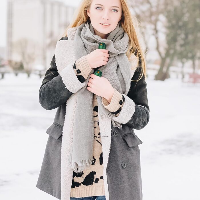 Електричні грілки для рук 2 шт. з акумулятором 2000mAh, 10000mAh зарядний пристрій, 5 режимів нагріву, USB, до 24 годин, для дітей, чоловіків, жінок (зелений, кишеньковий)