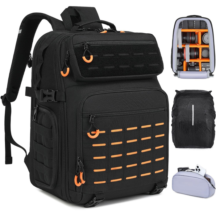 Водонепроникний рюкзак для камери FRETHIND: DSLR, SLR, дрона, об'єктивів та ноутбука (з дощовиком)