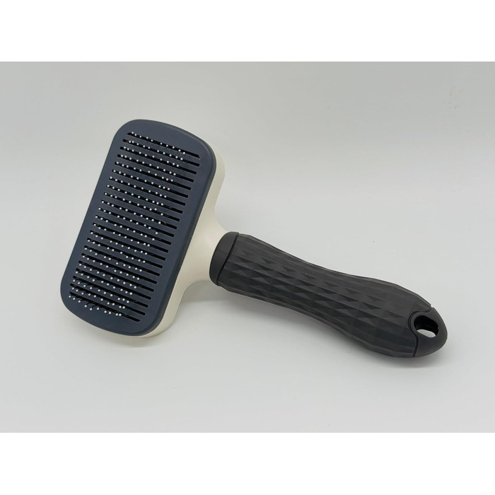 Щітка для собак та котів, самоочисна, сіра – видаляє випале шерсть, для довгої та короткої шерсті, блиск шерсті