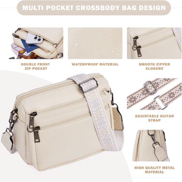 Сумка жіноча через плече MUIIKOLA середнього розміру, екошкіра, м'яка, з широким ременем (Абрикос)