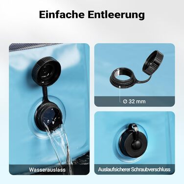 Басейн для собак Fudajo 100x30 см, неслизький, з ПВХ, складаний, з посиленими краями