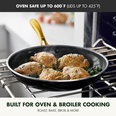 Набір посуду GreenPan Swift 12 предметів: сковорідки та каструлі з антипригарним покриттям, без PFAS та PFOA, з керамічним покриттям, чорний