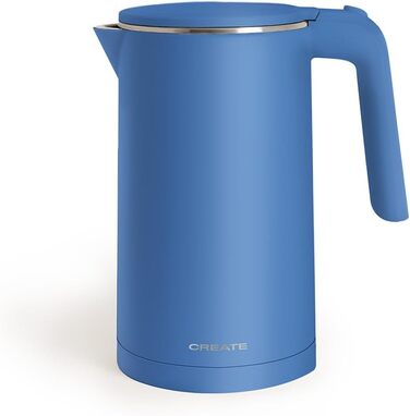 Електричний чайник CREATE STUDIO PRO 1 л з регулюванням температури, підігрівом, кабелем та автовимкненням (Кобальтовий)