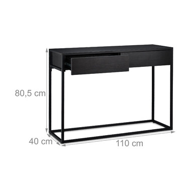 Relaxdays Console Table - Black