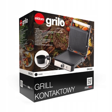 Електричний гриль-тостер розкладний Eldom GK200, 2000 Вт