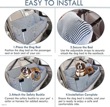 Автомобільний лежак для собак великих порід до 36 кг, з кріпленнями та неслизькою підкладкою