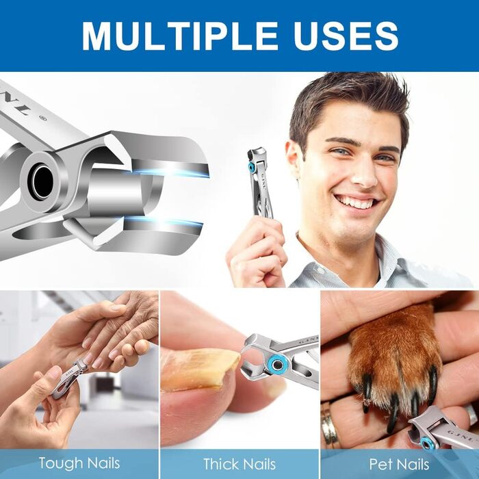 Нігтеріз для товстих нігтів - 16 мм, нержавіюча сталь. Ідеально для великих пальців ніг, чоловіків та людей похилого віку