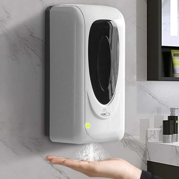 Jewaytec Automatic Hand Sanitizer Dispenser 1000ml, Wall Mount Electric Automatic Soap Dispenser with Sensor, Alcohol Spray Device Hand Sanitizer Dispenser with Sensor for Home Commerce