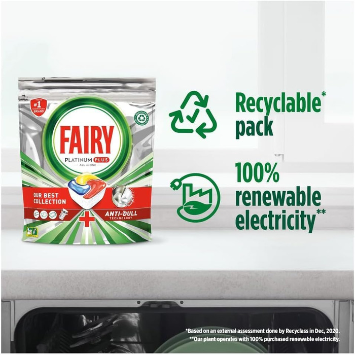 Таблетки для посудомийної машини Fairy Platinum+ Complete, без запаху, 40 шт