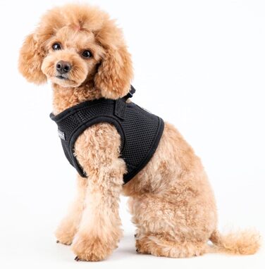 Нагрудник для собак Puppia, чорний, L - м'яка жилетка, підходить для цуценят та собак середніх розмірів