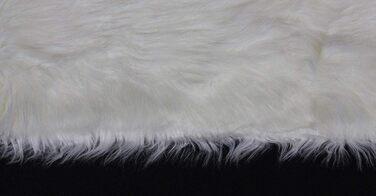 Table runners, faux fur, sizes and variations, tablecloth, center table runner (cream white, 30x120 cm)