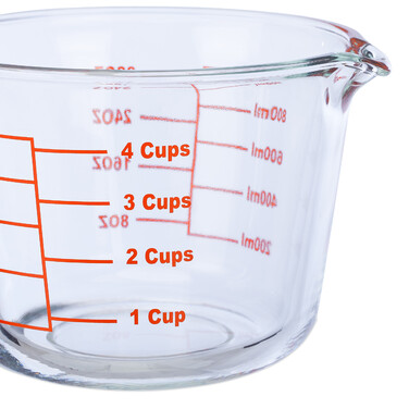 Relaxdays 1-Liter Glass Measuring Cup