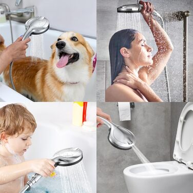 Насадка для душу VOXON з 10 режимами, високий тиск, економія води, для чищення ванни та плитки