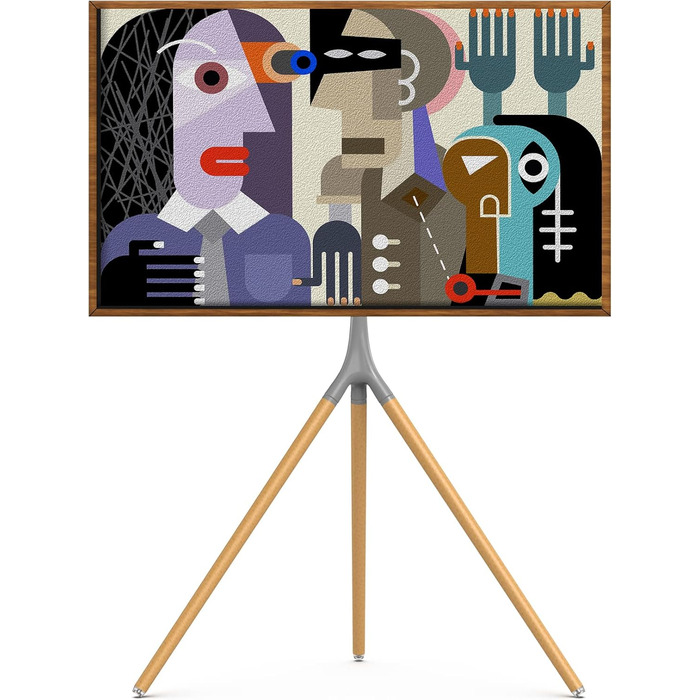 Підставка для телевізора на штативі, 114.3–165.1 см (45–65 дюймів), LED/LCD/OLED, поворотна 180°, сірий