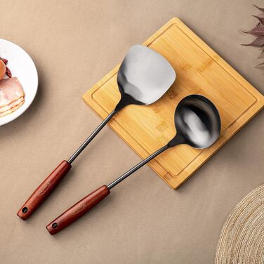 Набір кухонних лопаток та ложок Kellet (4 шт.) з нержавіючої сталі 304, 36-38 см