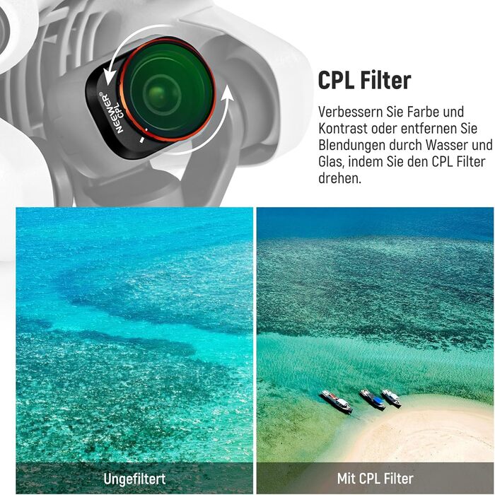 Набір фільтрів ND та CPL NEEWER для DJI Mini 4 Pro: 6 шт. (ND8, ND16, ND32, ND64, ND128, CPL)