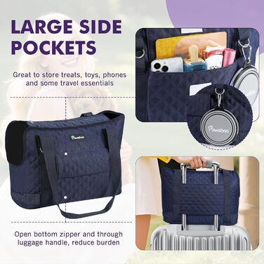 Pawaboo Сумка-переноска для собак і котів, блакитна, до 5 кг