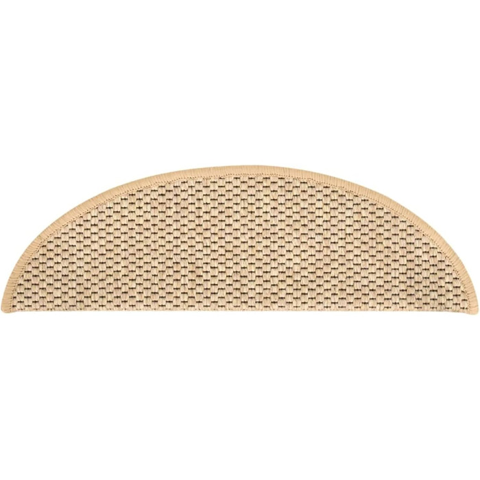 Килимок на сходи ZEYUAN з сизалю, 15 шт., 56x20 см, світло-бежевий. Антиковзка підкладка для сходів