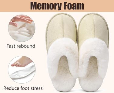 Зимові домашні тапочки для жінок та чоловіків з штучного хутра - теплі, м'які, з антиковзким покриттям (38.5/40 EU, пісок)