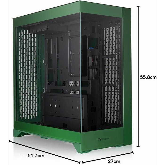 Корпус для ПК Thermaltake CTE E660 MX Racing Green, ATX/E-ATX, Dual-Chamber, загартоване скло, підтримка радіаторів до 420 мм, Racing Green