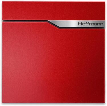 Поштова скринька Metzler антрацит з газетницею та табличкою для імені, RAL 7016, вулична, настінна, металева, стійка до корозії та погодних умов, сучасний дизайн 37x37x10.5 см