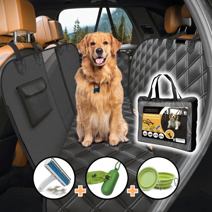 INNOVEST Захисний килимок для авто для собак - захист заднього сидіння, килимок у багажник, для подорожей та транспортування