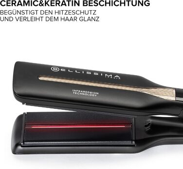 Випрямляч для волосся Bellissima Imetec Creativity Infrared з іонізацією та керамічним покриттям. XL формат 45x100 мм, 11 температурних режимів (130-230°C)