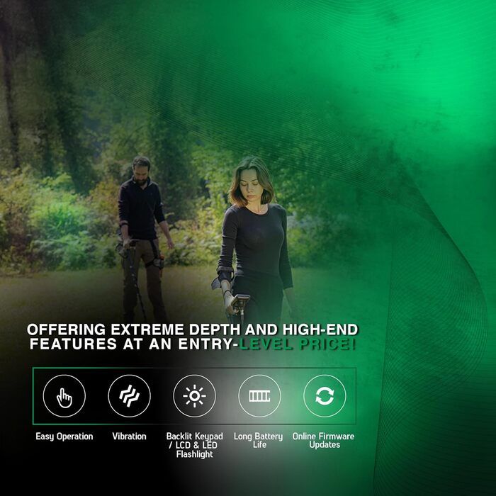 Металошукач Nokta Simplex Lite з DD котушкою 9.5 дюймів (водонепроникний, вібрація), всі режими пошуку