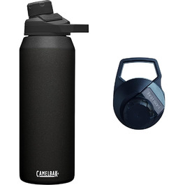 Camelbak Vacuum Insulated Bottle Chute Mag Sst White (Black, 946 ml, Bundle with MAG Chute Replacement Lid)