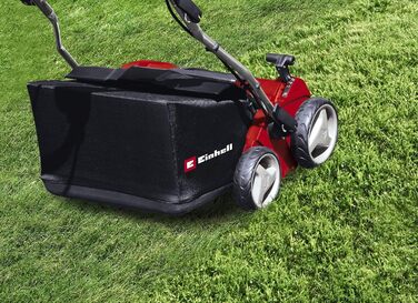 Einhell Electric Scarifier-Aerator GE-SA 1435 (1400W, 35cm working width, up to 3-9mm working depth, adjustable height pole, 28L collection bag, including aerator roller)