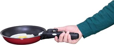 Набір каструль та сковорідок Motase 6 предметів з антипригарним покриттям, знімні ручки, легкий алюміній, підходить для індукційних плит, червоний