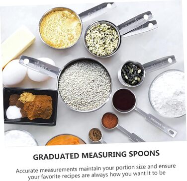 2 Measuring spoons, baking, kitchen machine, cookware, kitchenware, cookrings, saucer, kitchen scales, measuring cup, measuring spoons (scaled, graduated), stainless steel, silver.