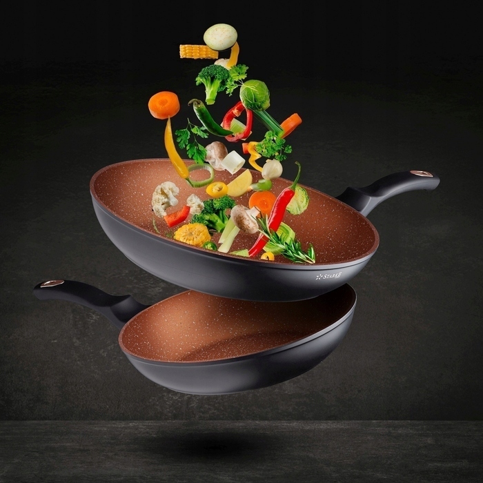 Набір каструль та сковорідок Starke Pro Dark Copper (10 предметів) для індукційних та газових плит